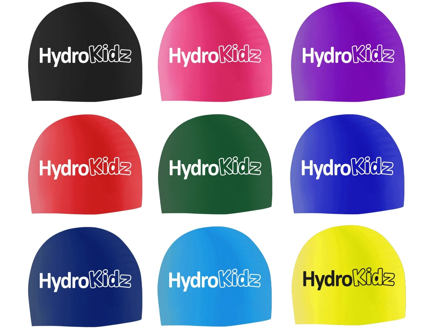 Children's Silicone Swim Caps - HydroKidz 4 Children's Silicone Swim Caps - HydroKidz - Image 2